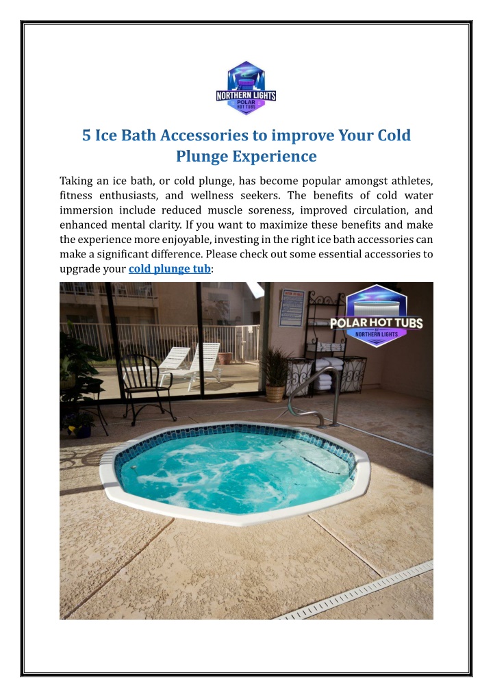 5 ice bath accessories to improve your cold