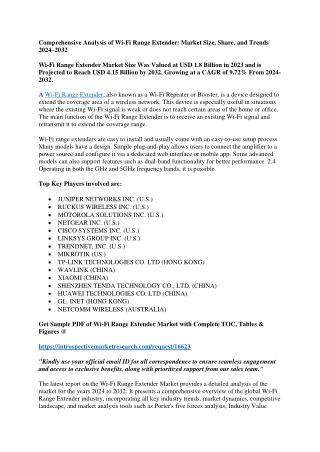 comprehensive analysis of wi fi range extender