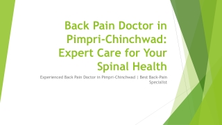 Experienced Back Pain Doctor in Pimpri-Chinchwad | Best Back-Pain Specialist