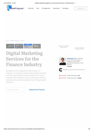 Digital Marketing Agency for Financial Services _ PixelCrayons