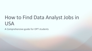 How to Find Data Analyst Jobs in USA OPTnation