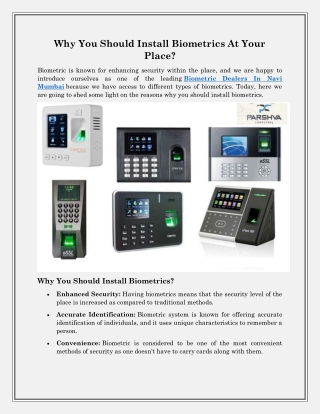 Biometric Dealers in Navi Mumbai