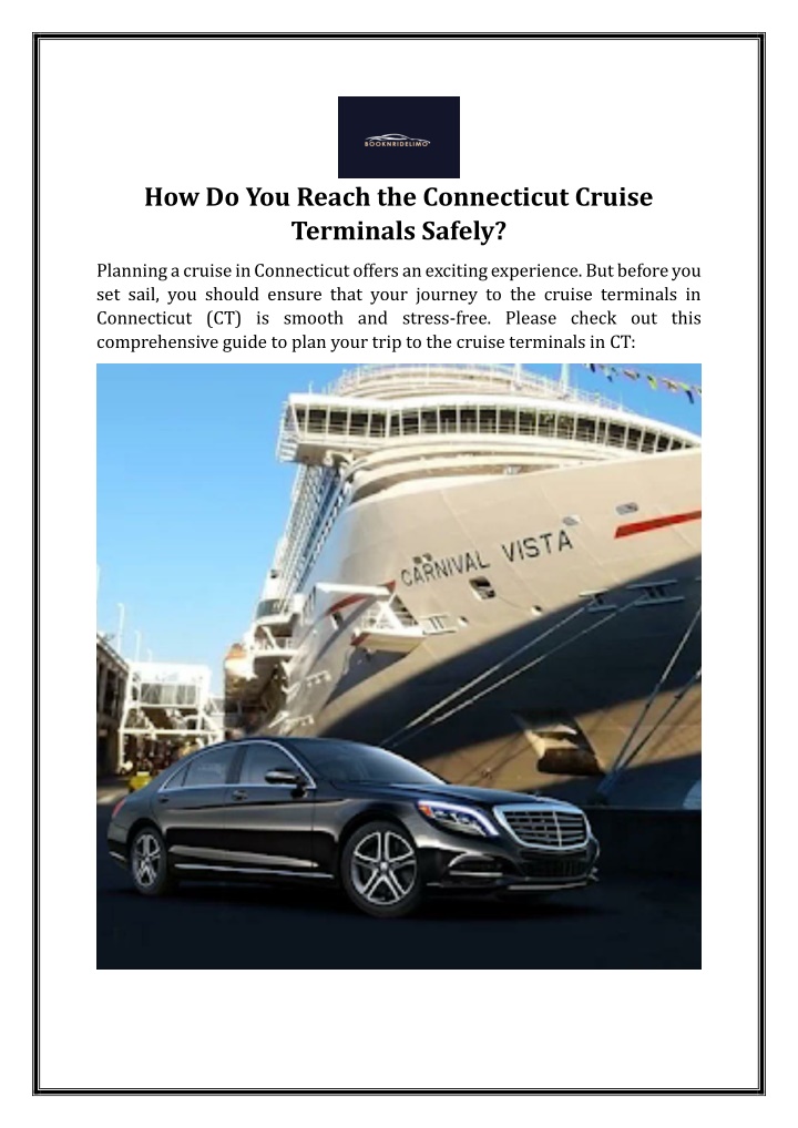 how do you reach the connecticut cruise terminals