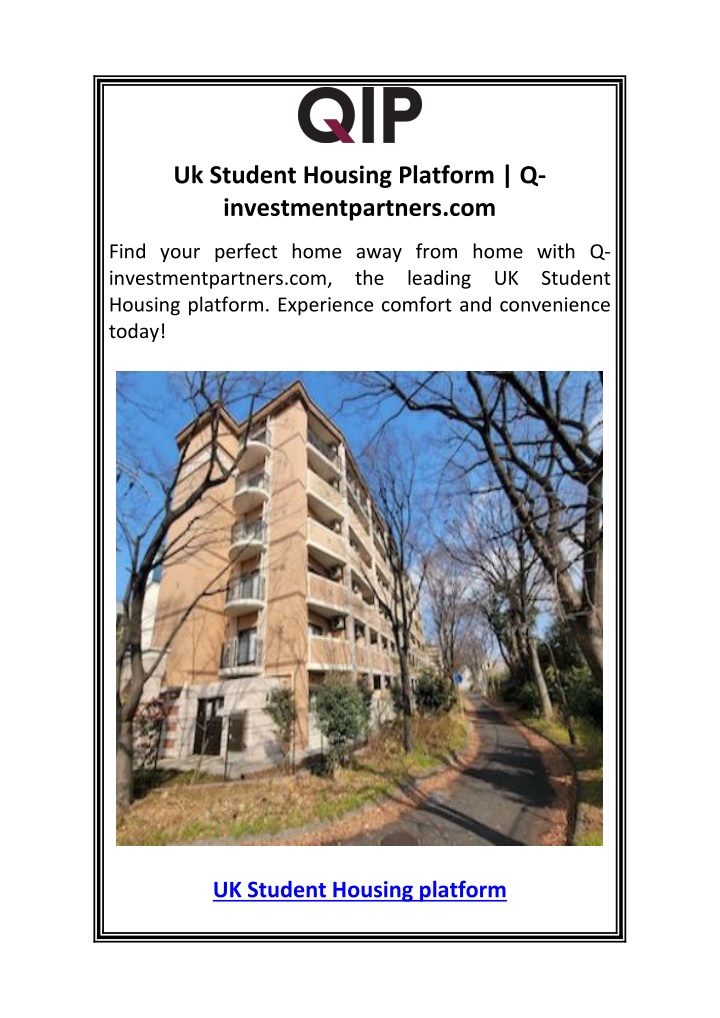 uk student housing platform q investmentpartners