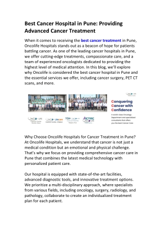 Minimally Invasive Cancer Surgery in Pune | Oncolife