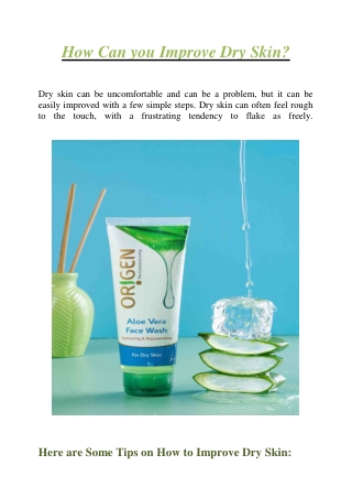 How Can you Improve Dry Skin?