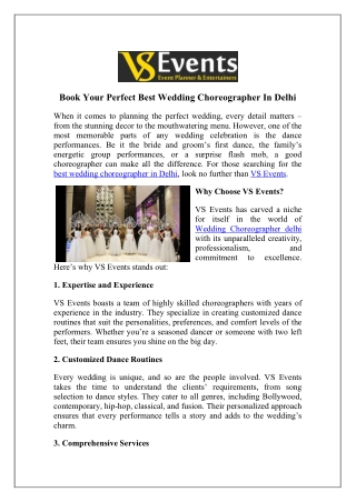 Book Your Perfect Best Wedding Choreographer In Delhi