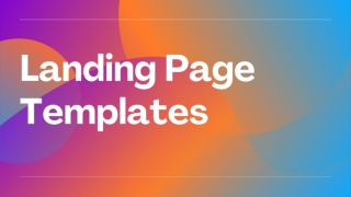 Design Stunning Landing Pages with HTML Landing Page Templates