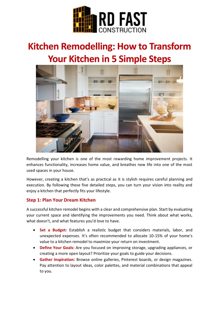 kitchen remodelling how to transform your kitchen