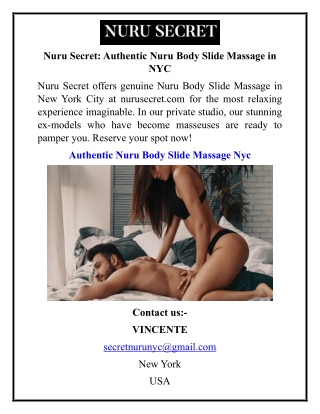 Nuru Secret Authentic Nuru Body Slide Massage in NYC