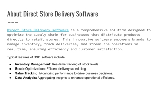 about direct store delivery software