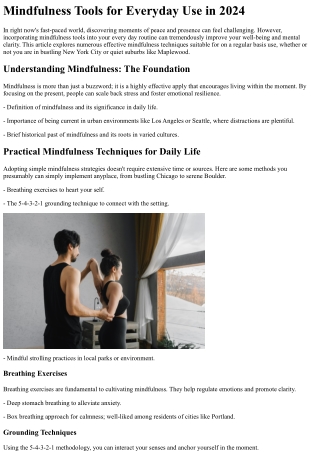 mindfulness tools for everyday use in 2024