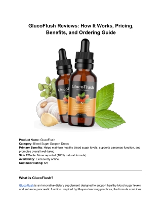 glucoflush reviews how it works pricing benefits