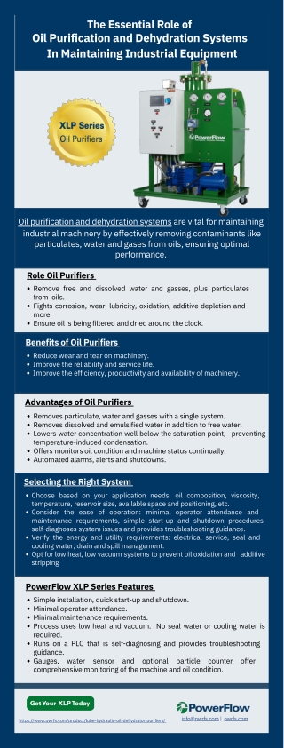 The Essential Role of Oil Purification and Dehydration Systems in Maintaining Industrial Equipment