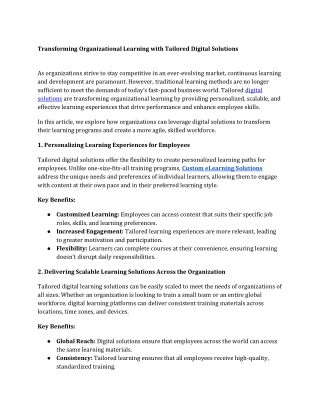 transforming organizational learning with