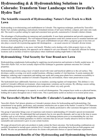 hydroseeding hydromulching solutions in colorado