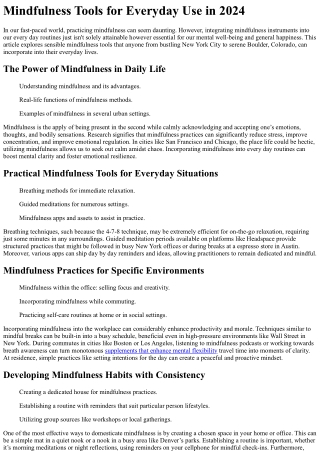 mindfulness tools for everyday use in 2024