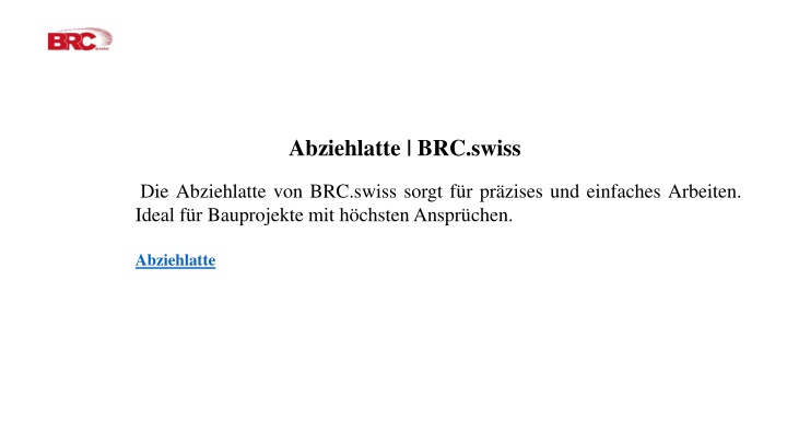 abziehlatte brc swiss