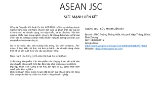 asean jsc