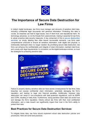 The Importance of Secure Data Destruction for Law Firms