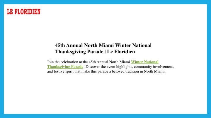 45th annual north miami winter national