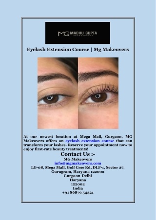 eyelash extension course mg makeovers