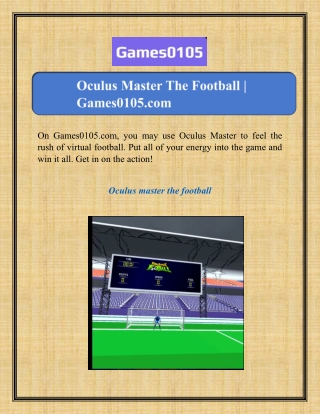 Oculus Master The Football | Games0105.com