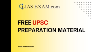 Free UPSC Preparation Material at IASExam.com