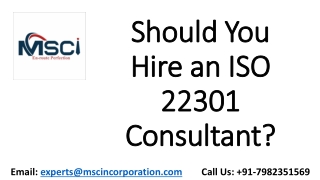 Should You Hire an ISO 22301 Consultant