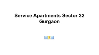 Service Apartments Sector 32 Gurgaon