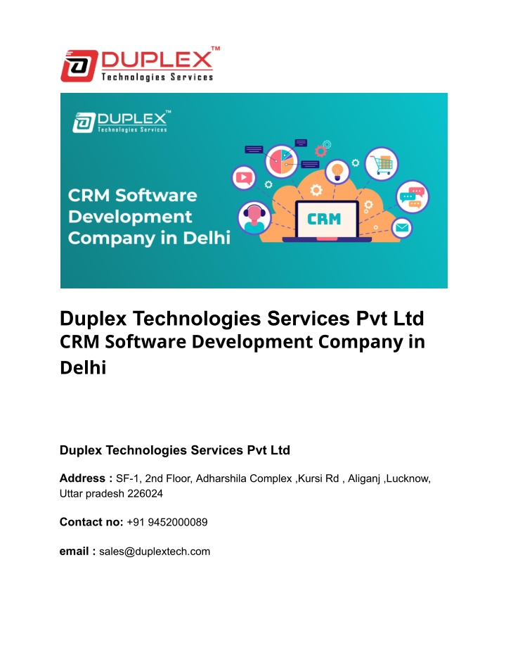 duplex technologies services pvt ltd crm software