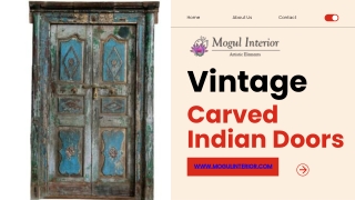 Vintage Carved Indian Doors - www.mogulinterior.com