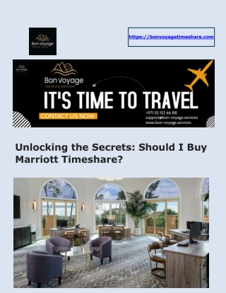 Buy Marriott Timeshare - Bon Voyage Vacation Services