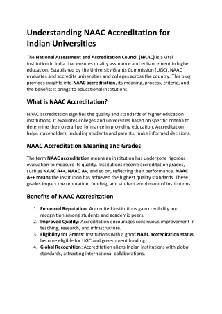 understanding naac accreditation for indian