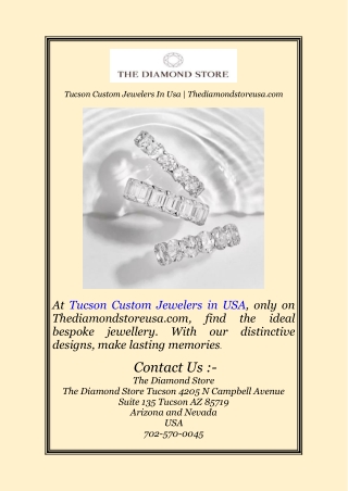 Tucson Custom Jewelers In Usa | Thediamondstoreusa.com