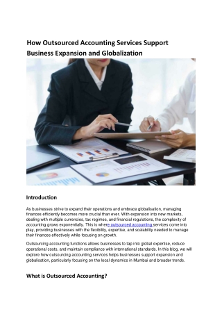how outsourced accounting services support