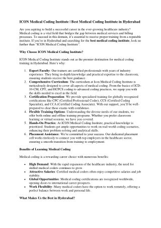 icon medical coding institute best medical coding