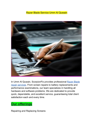 razer blade service umm al quwain