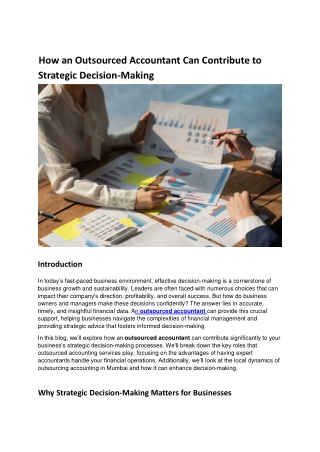 how an outsourced accountant can contribute to
