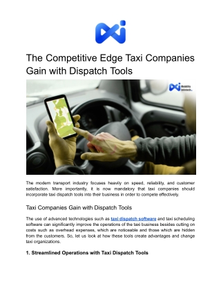 the competitive edge taxi companies gain with