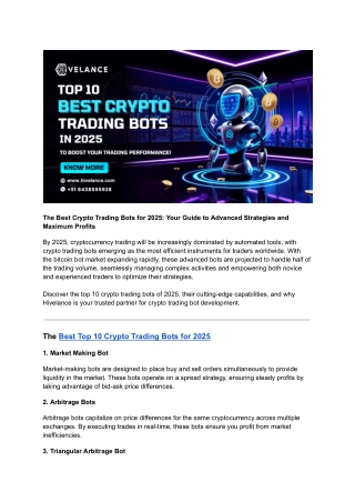 Top 10 Crypto Trading Bots of 2025 Unlock the Future of Automated Trading