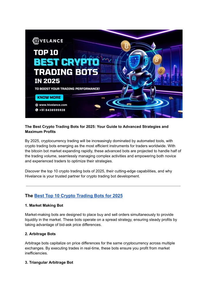 the best crypto trading bots for 2025 your guide