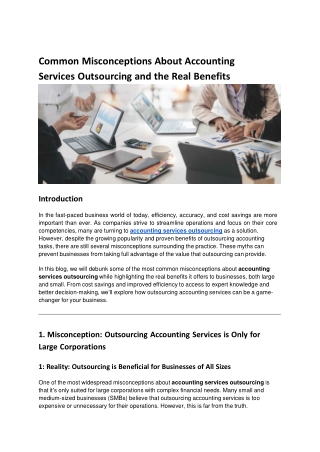 common misconceptions about accounting services