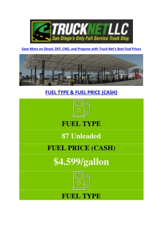 Save More on Diesel, DEF, CNG, and Propane with Truck Net's Best Fuel Prices