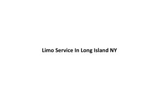 Limo Service in Long Island NY,