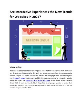 Are Interactive Experiences the New Trend for Websites in 2025?