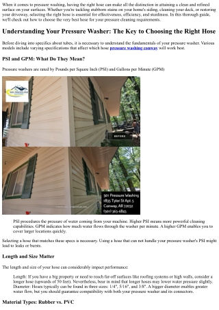 when it comes to pressure washing having