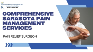 Sarasota Pain Management - Expert Care at Pain Relief Surgeon
