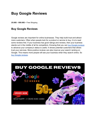 Buy Google Reviews