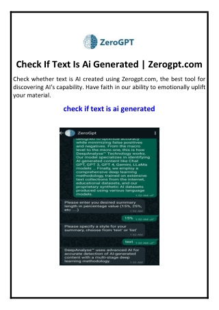 Check If Text Is Ai Generated | Zerogpt.com